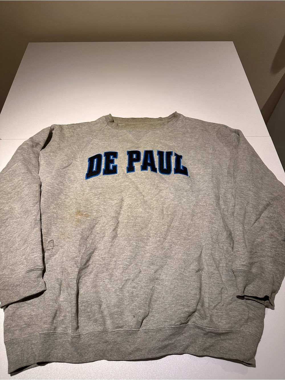 Champs Gray Crewneck Sweatshirt with Blue